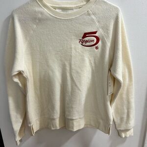 Boxercraft Cream Region 5 Logo Fleece Sweatshirt Pullover Women's Small